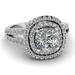 Harry Chad Enterprises 27547 3.5 CT White Gold 14K Cushion Cut with Round Halo Diamond Ring