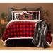 Millwood Pines Mccrady Microfiber Rustic Comforter Set Polyester/Polyfill/Microfiber in Red | Queen Comforter + 2 Shams + 1 Throw Pillow | Wayfair