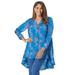 Jessica London Women's Plus Size Hi-Low Georgette Tunic Long Shirt