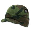 RapDom Camo Jeep Cap Knit Beanie w/ Visor Military Hat Stocking Cap