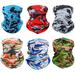 Ezulla Unisex Neck Gaiter for Men Women, UV Protection Gaiter Balaclava Bandana UV Protection Neck Gaiters Headwear for Camping Running Cycling Fishing Sport Hunting (Camo-6pcs)