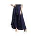 Ladies High Waist Chiffon Pleated Wide Leg Long Skirt Pants