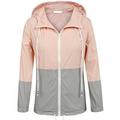 New Women Hooded Zip Wind Breaker Outdoor Jacket Waterproof Rain Coat S-2XL