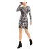 Bar III Womens Ribbed Printed Mini Dress