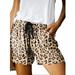 Sexy Dance Workout Yoga Shorts for Women Athletic Hot Shorts Pants Ladies Casual Running Workout Shorts Sports Fitness Jersey Shorts Brown Leopard L