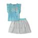 Disney Frozen 2 Exclusive Elsa "True To Myself" Flutter Sleeve Top and Tutu Skirt, 2-Piece Outfit Set