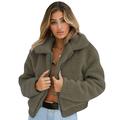 Tomshoo Fashion Women Winter Fleece Coat Cashmere Loose Thick Warm Cardigan Jacket Outerwear Overcoat