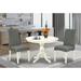 Alcott Hill® Sibylla 2 - Person Rubberwood Solid Wood Dining Set Wood/Upholstered in White | 30 H in | Wayfair 81FFE4116D6644D18AEBFCAA2179F657