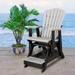 Highland Dunes Haven Fan Back Balcony Glider, Light Gray in Black/Gray | 48 H x 27 W x 33 D in | Outdoor Furniture | Wayfair