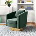 Barrel Chair - Etta Avenue™ Kataleya 30.2" Wide Swivel Barrel Chair Velvet/Fabric in Green | 32.4 H x 30.2 W x 32.4 D in | Wayfair