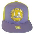 Los Angeles Men's Patch Style Breathable Snapback Baseball Cap (Purple/Gold)