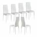 Latitude Run® Nakiel 6-Piece Dining Chair-Modern Simple Curve Design Chair w/ Upholstered Seat | 37.8 H x 15.75 W x 16.24 D in | Wayfair