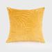 Bay Isle Home™ Palm Leaves Velvet Accent Pillow Polyester/Polyfill blend in Gray/Yellow | 18 H x 18 W x 3 D in | Wayfair