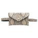 Chinatera PU Leather Women Waist Fanny Belt Packs Snake Print Chest Bags (Camel)