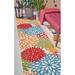 Green/Orange 27 x 0.25 in Indoor/Outdoor Area Rug - Andover Mills™ Miraloma Floral Green/Red/Orange Indoor/Outdoor Area Rug Polypropylene | Wayfair