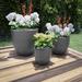 Ivy Bronx Behling Fiber Clay Plant Pots Set of 3 - Modern Tapered Indoor/Outdoor Planters w/ Drainage Holes Clay & Terracotta in Gray | Wayfair