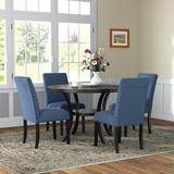 Lark Manor™ Anaberta 4 - Person Dining Set Wood/Upholstered/Metal in Brown | Wayfair GRCS3921 45501753