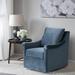 Armchair - Kelly Clarkson Home Atlanta Swivel Armchair Velvet/Fabric in Blue | 32.4 H x 28.54 W x 33.7 D in | Wayfair