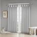 House of Hampton® Mysliwiec Floral Embellished Cuff Tab Top Solid Curtain Panel Synthetic in White | 63 H in | Wayfair