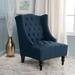 Wingback Chair - House of Hampton® Danni-Lee 70.10Cm Wide Tufted Polyester Wingback Chair Polyester in Blue | 38.5 H x 27.5 W x 33.75 D in | Wayfair