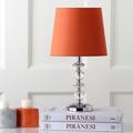 House of Hampton® Daneysha 15" Metallic Table Lamp Set Fabric/Crystal in Orange | 15 H x 9 W x 9 D in | Wayfair WLAO2987 42459244