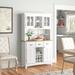 Red Barrel Studio® Dining Hutch Wood/Glass in White | 72.25 H x 44 W x 17 D in | Wayfair 5B5550E0A49D4CC18024B7CF24DEB603