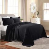 House of Hampton® Daryah 100% Cotton Modern & Contemporary Oversized Coverlet/Bedspread Set Cotton in Black | Twin Coverlet + 1 Sham | Wayfair