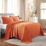 House of Hampton® Daryah 100% Cotton Modern & Contemporary Oversized Coverlet/Bedspread Set Cotton in Orange | King Coverlet + 2 Shams | Wayfair