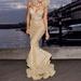 Alloet Sling Women Bodycon Fish Tail Sequins Luxury Ruffle Hem Night Dress