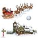 The Holiday Aisle® 4 Piece Santa's Sleigh & Workshop Props Set Plastic | 62 H x 62 W x 0.01 D in | Wayfair THLA8059 40758686