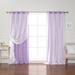 Andover Mills™ Baby & Kids Jenifer Tulle Overlay Star Cut Out Solid Room Darkening Grommet Curtain Panels Polyester in Indigo | 63 H in | Wayfair