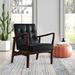 Armchair - Union Rustic Amanni 26.75" W Tufted Faux Leather Armchair Faux Leather in Black | 31.5 H x 26.75 W x 28 D in | Wayfair