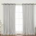 Andover Mills™ Baby & Kids Jenifer Tulle Overlay Star Cut Out Solid Room Darkening Grommet Curtain Panels Polyester in White | 96 H in | Wayfair