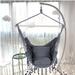 Dakota Fields Sardis Hammock Chair Cotton in Brown/Gray, Size 43.3 H x 39.4 W in | Wayfair BCFA8B27EBA84C33887D7393B8E8D349