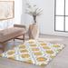 Gray/White 48 x 1.57 in Area Rug - Wade Logan® Brooklington Ikat Shag Yellow/Gray/White Area Rug, Polypropylene | 48 W x 1.57 D in | Wayfair