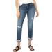 Silver Jeans Co. Women's Boyfriend Mid Rise Slim Leg Jeans, Waist Sizes 24-36