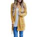 Womens Sherpa Sweater Open Front Cardigan Long Cardigans For Ladies Long Sleeve Solid Winter Sweaters Jacket Coat Casual Baggy Popcorn Open Sweater