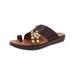Fitflop Womens Scallop Embellished Leather Metallic Flat Sandals