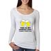This is My Drinking T-Shirt I wear It Everyday Beer Mug Funny Womens Drinking Scoop Long Sleeve Top, Heather White, Large