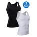 Mens Compression Undershirts Ultra Slimming Body Shaper Belly Control Vest Workout Active Gynecomastia Tank Tops