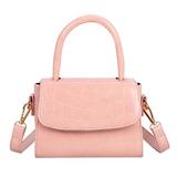 Zewfffr Alligator Pattern Shoulder Handbags PU Leather Women Crossbody Bags (Pink)