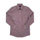 Mens Burgundy Stripe Performance Super Shirt Fitted Dress Shirt