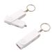 Debco CU6395 Swivel USB Key Chain Car Charger - All White - 12 Pack