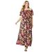 Jessica London Women's Plus Size Off-The-Shoulder Maxi Dress