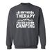 Shop4Ever Men's I Don't Need Therapy I Just Need to go Camping Crewneck Sweatshirt