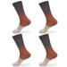 Women's Rayon from Bamboo Fiber Classic Casual Crew Socks - Purple Red Brown- 4prs, Size 4-9