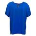 Belle by Kim Gravel Women's Top Sz L Knit w/ Ring Detail Blue A306973