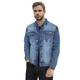 X RAY Mens Denim Jacket Washed Casual Trucker Jean Jacket for Men, Medium Blue, X-Large