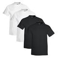 Hanes Beefy-T Men`s Short-Sleeve T-Shirt - Best-Seller! (Pack of 4) (2 White / 2 Black)