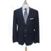 BOSS Hugo Boss Mens Flannel Patch Pocket Sportcoat Navy Blue Size 44